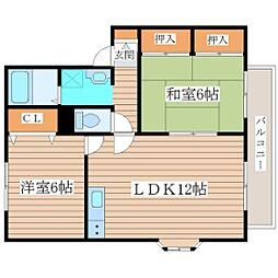 スプリングガーデンD 2LDKの間取図画像