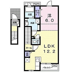 ルネルネッサンス2 1LDKの間取図画像