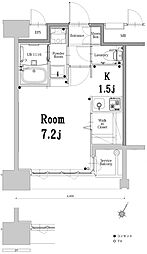 エンクレスト博多GATE 1Kの間取図画像