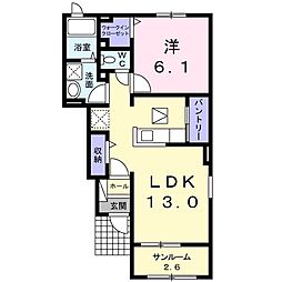 グランデセレーノ2 1LDKの間取図画像