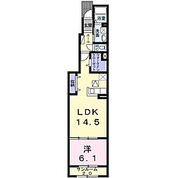 ディアコート 1LDKの間取図画像