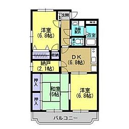 サン・アブニール 3DKの間取図画像