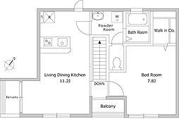 セラフィム 2階1LDKの間取り