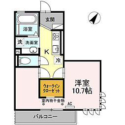 ティティランギ 1Kの間取図画像