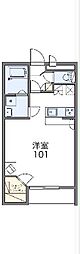 レオパレスメルベーユ廣大川 1Kの間取図画像