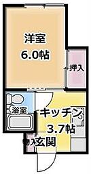 大場コーポ 2DKの間取図画像
