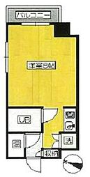 キャッスルマンション戸越公園 ワンルームの間取図画像