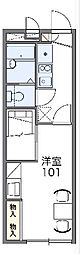レオパレスウエノ 1Kの間取図画像