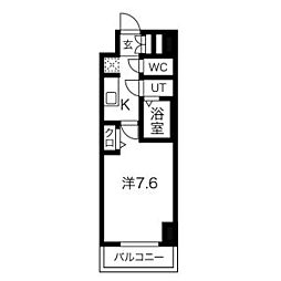 ディアレイシャス尾頭橋 1Kの間取図画像