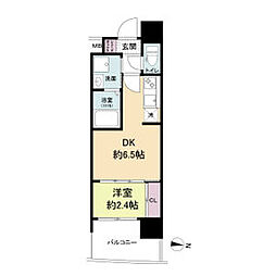 セレニテ天六リアン 11階1DKの間取り