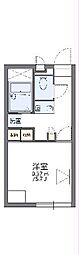 レオパレスホークヒルズ2 1Kの間取図画像