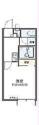 ベイラインそが 1Kの間取図画像