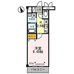 グランシャリオ 1Kの間取図画像