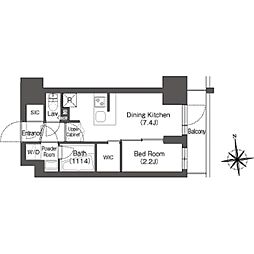 コンフォリア王子 9階1DKの間取り