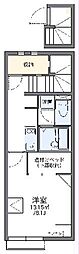 レオネクスト壽アモーレ 1Kの間取図画像
