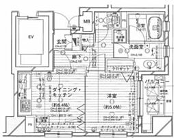デュオ・スカーラ中野坂上 5階1DKの間取り