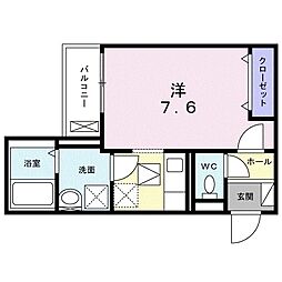 メゾン・ボヌール ワンルームの間取図画像