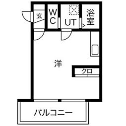 Ant's ワンルームの間取図画像
