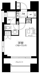 JR山手線 渋谷駅 徒歩9分の賃貸マンション 11階ワンルームの間取り