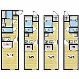京王相模原線 稲城駅 徒歩7分の賃貸アパート 3階1Kの間取り