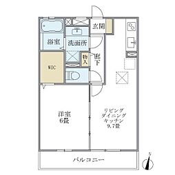 JR常磐線 松戸駅 徒歩12分の賃貸アパート 1階1LDKの間取り