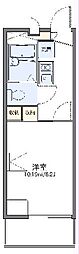 レオパレスインブレイスオーク2 1Kの間取図画像