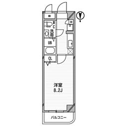 Osaka Metro御堂筋線 新大阪駅 徒歩7分の賃貸マンション 6階1Kの間取り