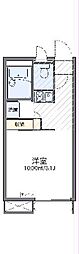 レオパレスメルシー 1Kの間取図画像