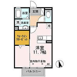 伊豆箱根鉄道駿豆線 伊豆長岡駅 バス6分 小学校前下車 徒歩5分の賃貸アパート 2階ワンルームの間取り
