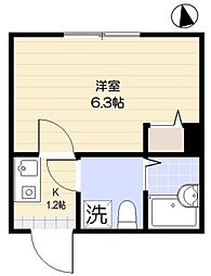 イルトラッツォ梅島 1階1Kの間取り