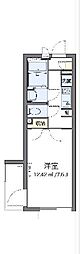 クレイノナカロクフォー 3階1Kの間取り