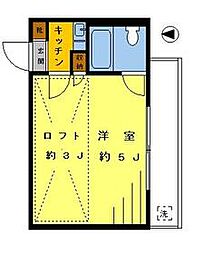 東京メトロ丸ノ内線 新高円寺駅 徒歩5分の賃貸アパート 2階1Kの間取り