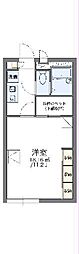 レオパレスKamiya1 1Kの間取図画像