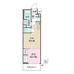 ＷＨＡＲＦ西馬込 104 1階1DKの間取り