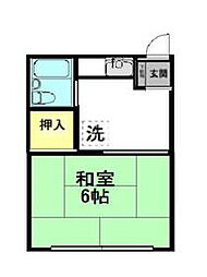 メイゾン美好 1Kの間取図画像