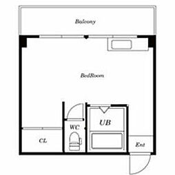 京急本線 南太田駅 徒歩8分の賃貸マンション 2階ワンルームの間取り