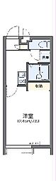 レオパレスラッキー 1Kの間取図画像