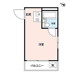 メゾン・ド・マルス 3階ワンルームの間取り