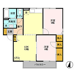 間取図画像 2LDK