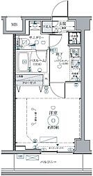 クレヴィスタ西馬込 1Kの間取図画像