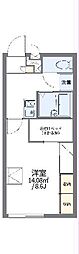 レオパレスジュネス2 1Kの間取図画像