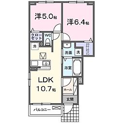 グランフェリシア2 2LDKの間取図画像