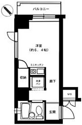 I・Oビルランデージ東雪ヶ谷 ワンルームの間取図画像