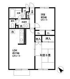 メゾネットプラザ南柏3 2LDKの間取図画像