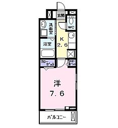 名古屋臨海高速あおなみ線 南荒子駅 徒歩3分の賃貸アパート 2階1Kの間取り