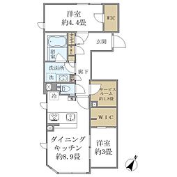 東京メトロ南北線 白金高輪駅 徒歩7分の賃貸マンション 1階2SDKの間取り