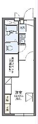 レオパレスルミエール 1Kの間取図画像