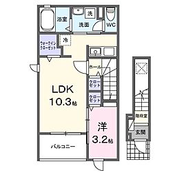 リュミエール 1LDKの間取図画像