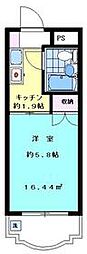 ハイタウン川崎No.2 1Kの間取図画像