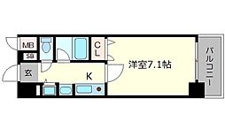 ベラジオ五条烏丸 8階1Kの間取り